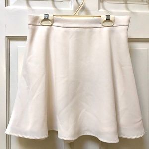 Express A-line Skater Skirt Ivory Cream White 0